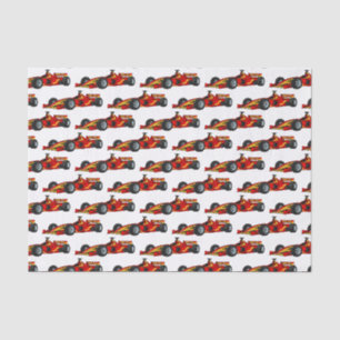 High speed racing cars cartoon illustration tissue paper