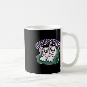 High Spirits Funny Ghost Weed Halloween Humor  Coffee Mug