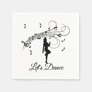 High Step Dancing to the Music Custom Napkin