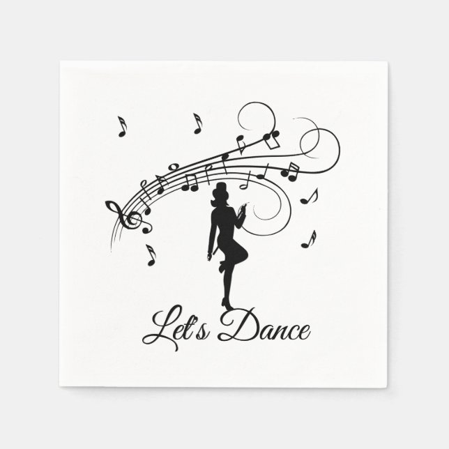 High Step Dancing to the Music Custom Napkin (Front)