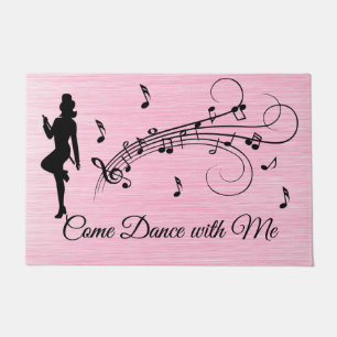 High Step Dancing to the Music Doormat