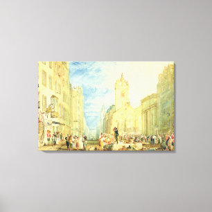 High Street, Edinburgh, c.1818 (w/c, pen, ink, gra Canvas Print