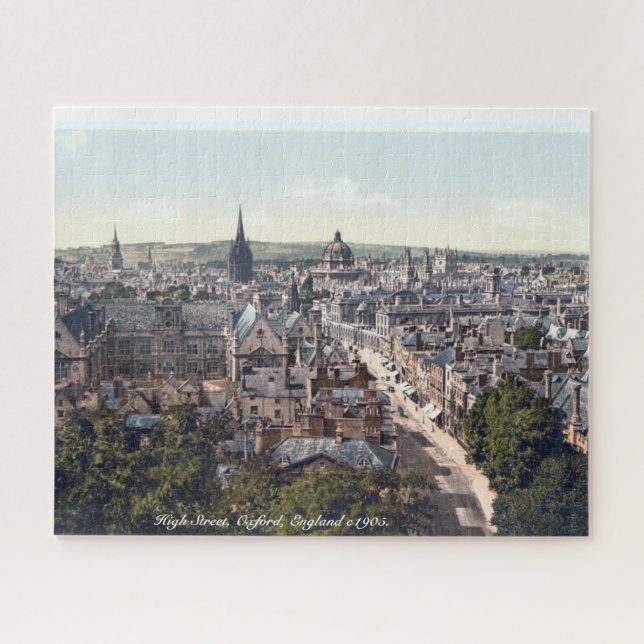 High Street Oxford panorama, England c1905 Jigsaw Puzzle (Horizontal)