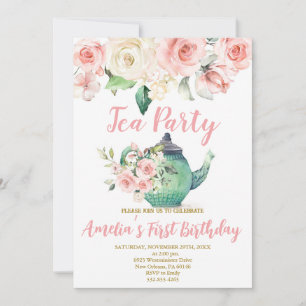 High Tea First Birthday, Par-Tea Birthday Invitation