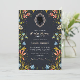 high tea garden party,beautiful soft pastel invitation