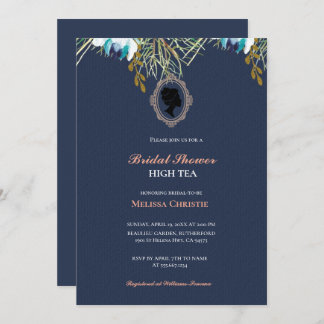 high tea garden party,beautiful soft pastel invitation