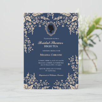 high tea garden party,beautiful soft pastel invitation