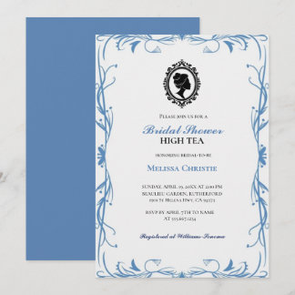 high tea garden party,beautiful soft pastel invitation