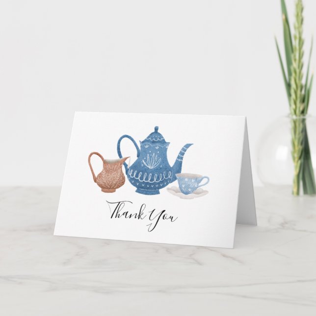 High Tea Party Bridal Shower Thank You Card (Front)