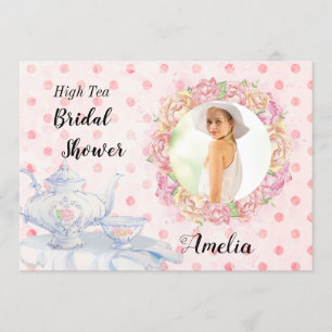 High Tea Photo Bridal Shower Invitation