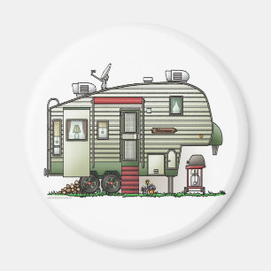 High Tech 5th Wheel Camper Magnet