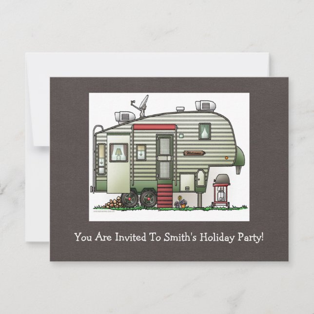 High Tech 5th Wheel Invitation (Front)