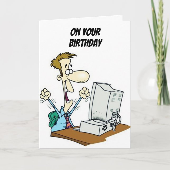 ****HIGH TECH**** BIRTHDAY WISHES CARD (Front)