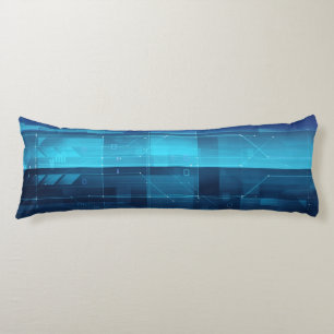 High tech digital background body pillow