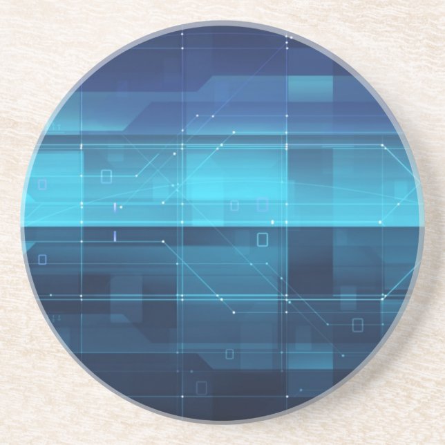 High tech digital background coaster (Front)