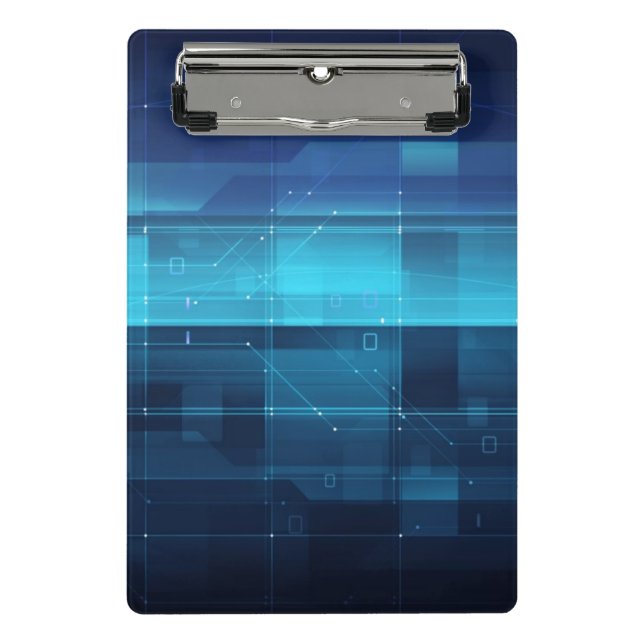 High tech digital background mini clipboard (Front)