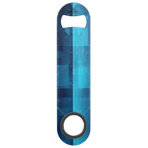 High tech digital background speed bottle opener