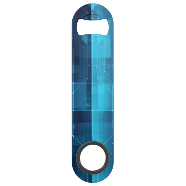High tech digital background speed bottle opener (Front)