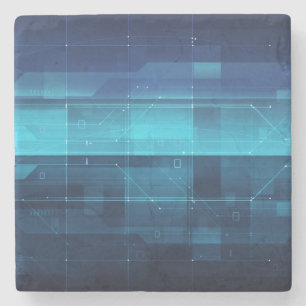 High tech digital background stone coaster