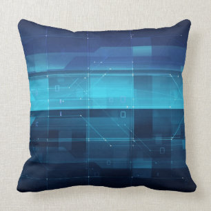 High tech digital background throw pillow