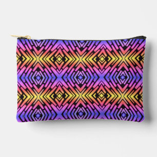 High Tech Sci Fi Neon Purple Yellow Pink Accessory Pouch