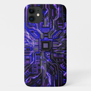 High tech technology wallpaper circuit board engin iPhone 11 case