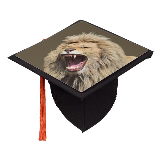 High Tension Lion Graduation Cap Topper (Angled)