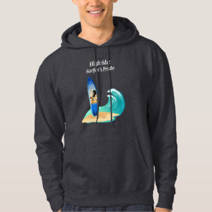 "High Tide: Surfer's Pride" adventure ocean beach Hoodie