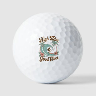 High Tides, Good Vibes – Surfing Ocean Adventure Golf Balls