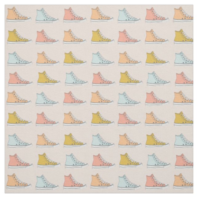 High-top sneakers shoes design fabric (Swatch)