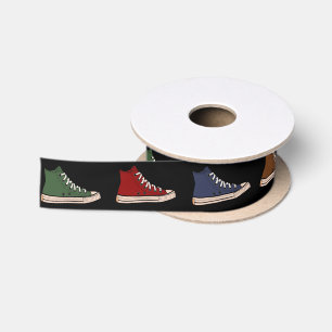 High-top sneakers shoes design satin ribbon