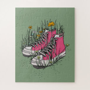 High Top Vintage Sneakers Jigsaw Puzzle
