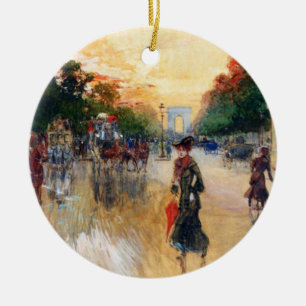 high-traffic champs-elysees ceramic ornament