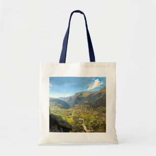 High valley in the mountains tote bag