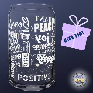 High Vibe I Am Positive Cleansed Energized Water Can Glass