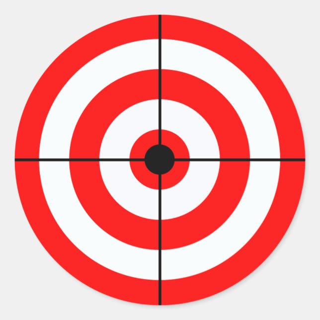 High Visibility Colourful  Bright Shooting Targets Classic Round Sticker (Front)