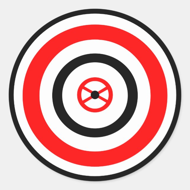 High Visibility Colourful Shooting Targets Bright Classic Round Sticker (Front)