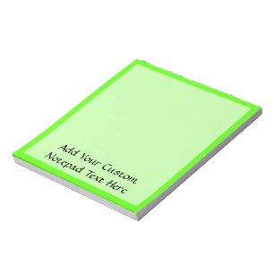 High Visibility Neon Green Notepad