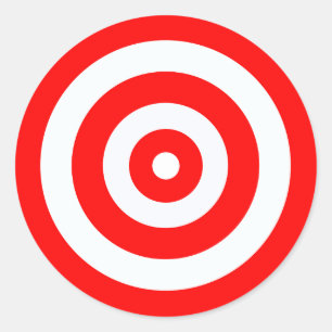 High Visibility Shooting Targets Bright Colourful Classic Round Sticker