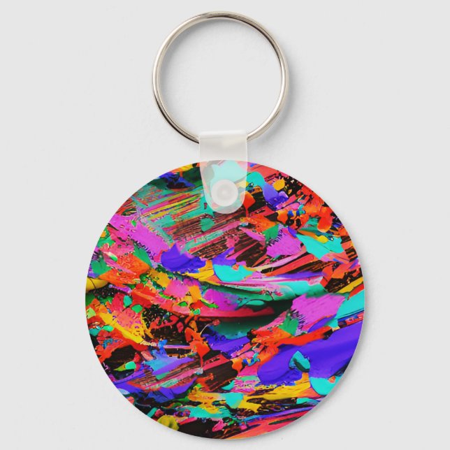 High Voltage Abstraction Keychain (Front)