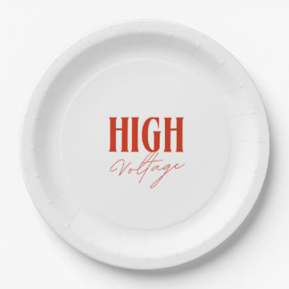 High Voltage – Bold Electric Energy Design Paper Plate