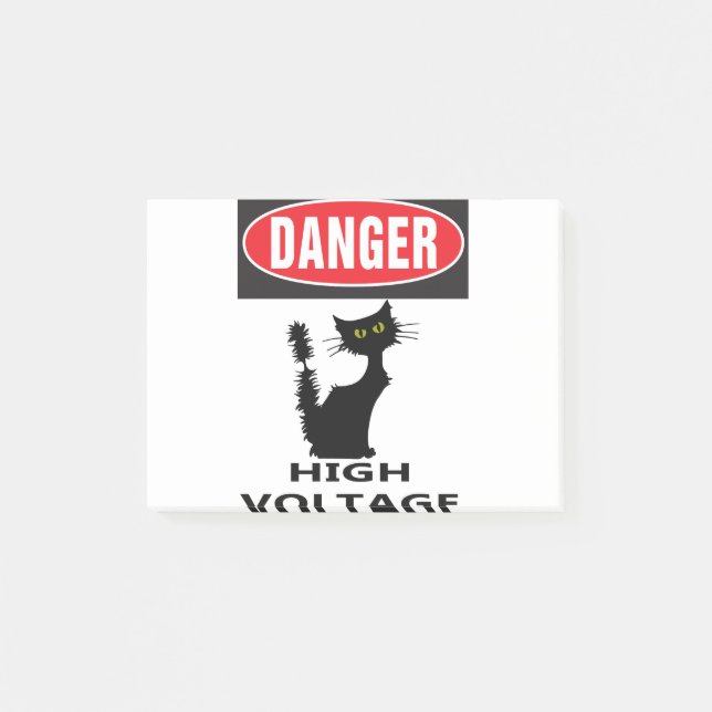 HIGH VOLTAGE CAT POST-IT NOTES (Front)