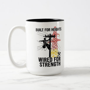 High Voltage Lineman Pride Quote Ceramic Two-Tone Coffee Mug