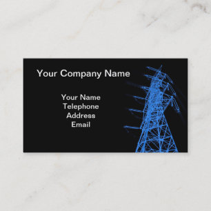 High Voltage Powermast in Blue Business Card
