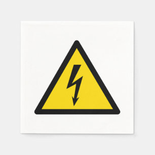 high voltage sign electric symbol caution danger p napkin