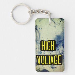 High Voltage Warning Sign - FUNNY Keychain