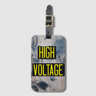 High Voltage Warning Sign - FUNNY Luggage Tag