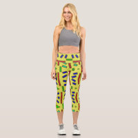 High Waisted Capris, A trendy multicolor design Ca