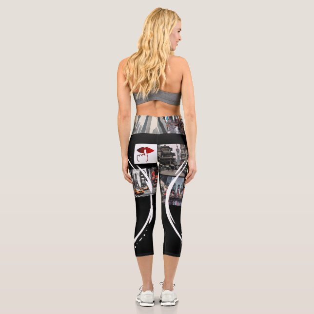 High Waisted Capris: Flattering Style. Capri Leggings (Back)