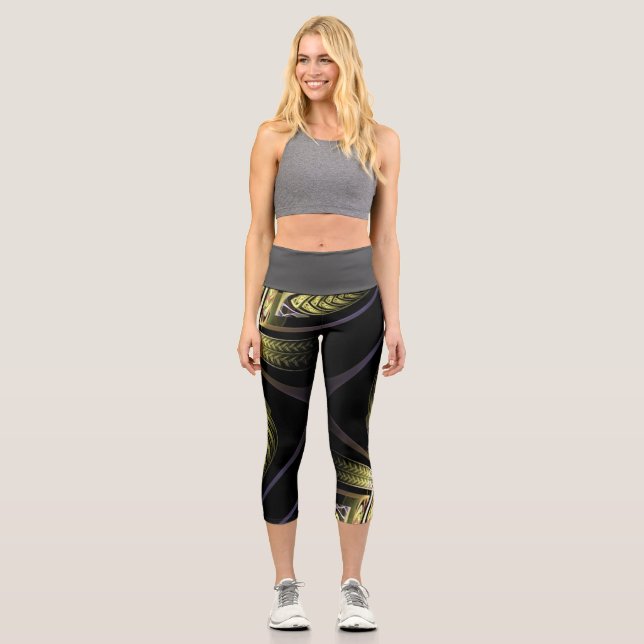 High Waisted Capris | Zazzle_Growshop. (Front)